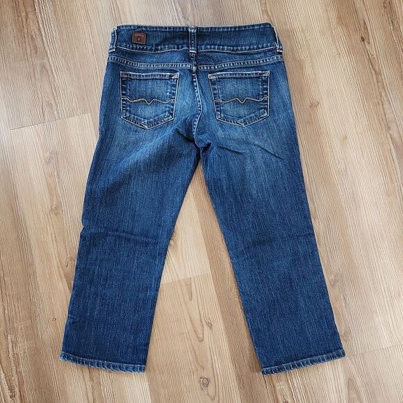 ☔️💜Red Engine Blue Cropped Jeans Size 6 - Picture 4 of 11